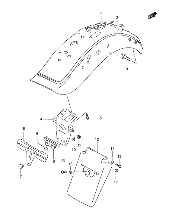 Rear fender              

                  Model k3