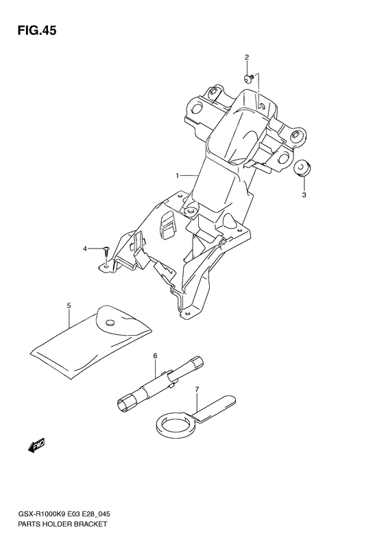 Parts holder bracket