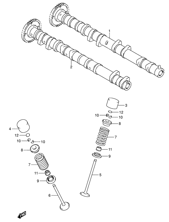 Camshaft - valve