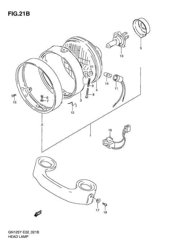 Headlamp              

                  Model y/k1 e4, e18, e21, e22