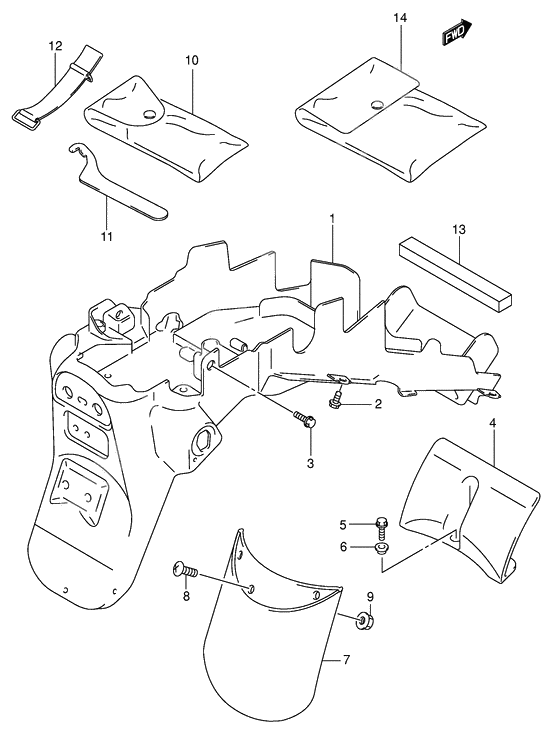 Rear fender              

                  Model x/y/k1