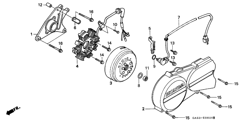 Left crankcase cover/ generator