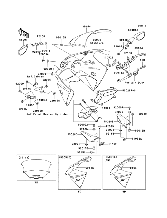 Cowling comp              

                  Zx900-f2