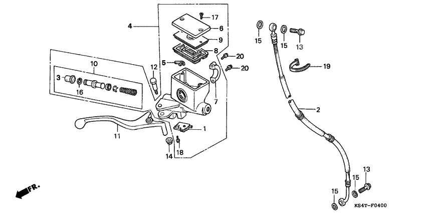 Fr. brake master cylinder
