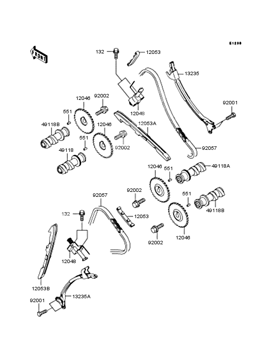 Camshaft/tensioner