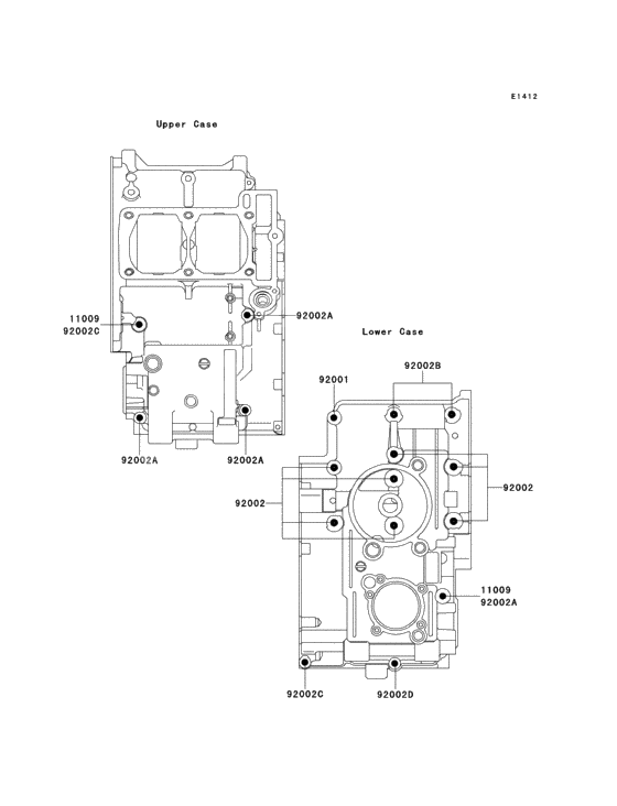 Crankcase bolt pattern