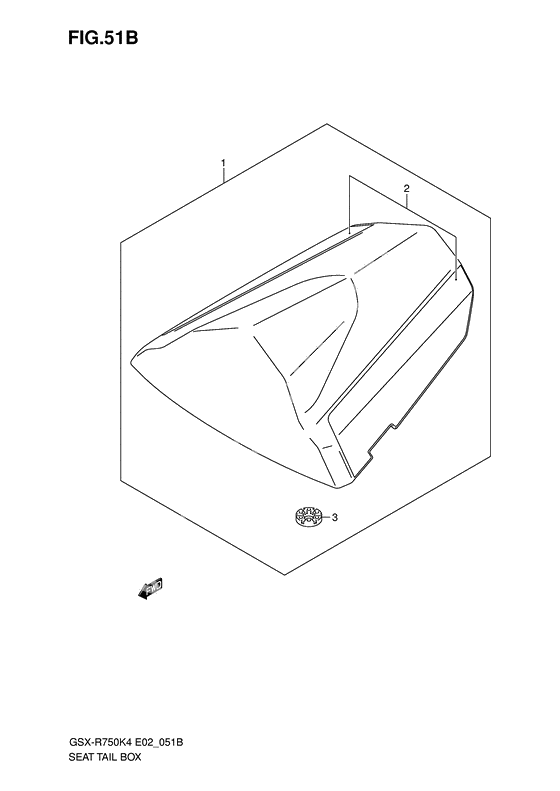 Seat tail box              

                  Gsx-r750xk5/u2xk5