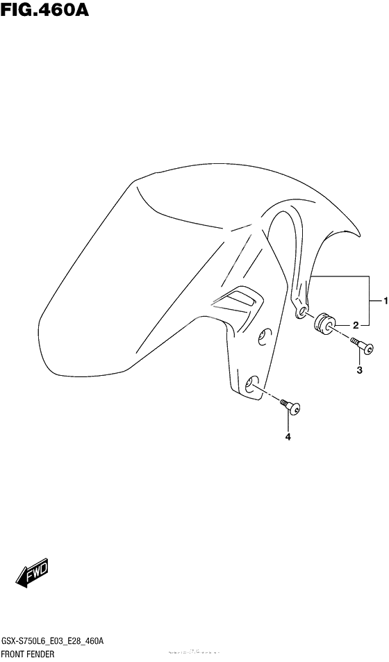 Переднее крыло (Gsx-S750L6 E03)