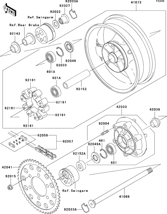 Rear wheel/chain