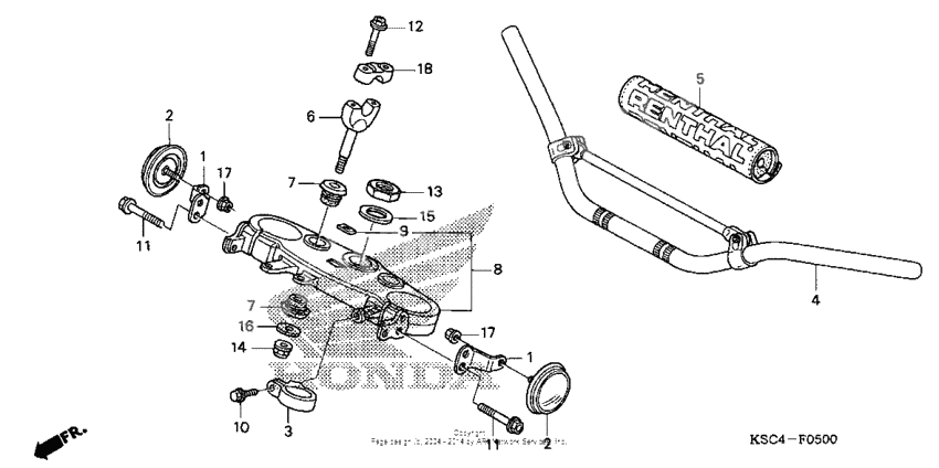 Handlebar + top bridge