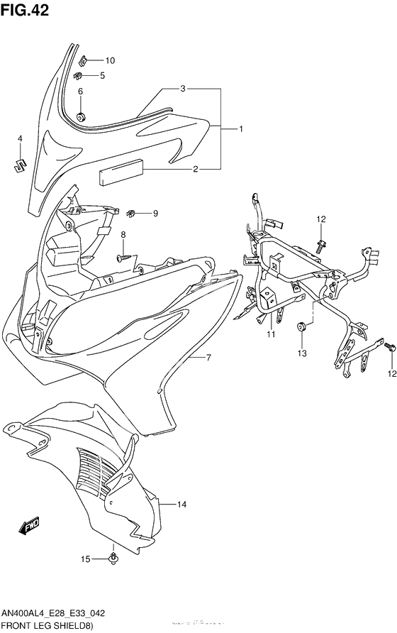 Front Leg Shield (An400Zal4 E28)