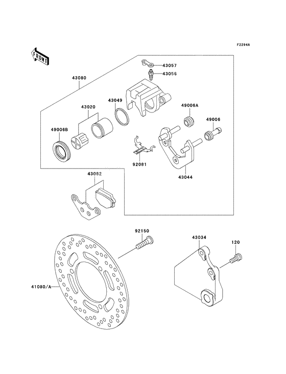 Front brake caliper
D11/d12