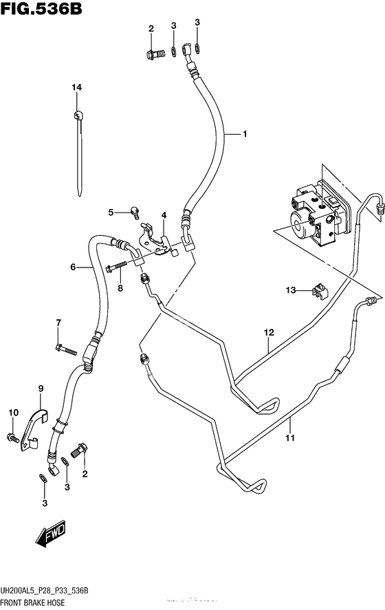 Front Brake Hose (Uh200Al5 P33)