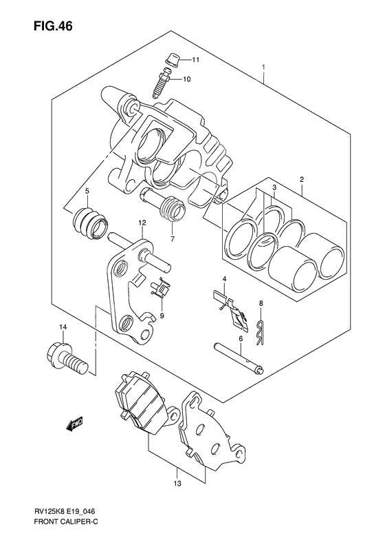 Front caliper