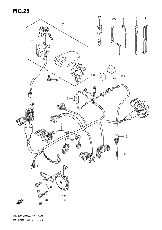 Wiring harness              

                  En125-2ak3/en125huk4/en125huzk6