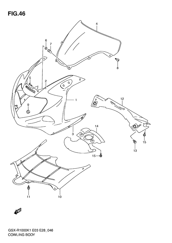 Cowling body              

                  Gsx-r1000k1