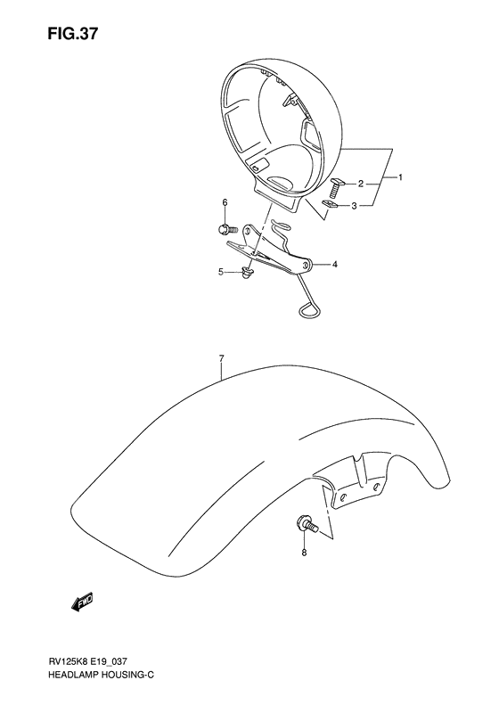 Headlamp housing