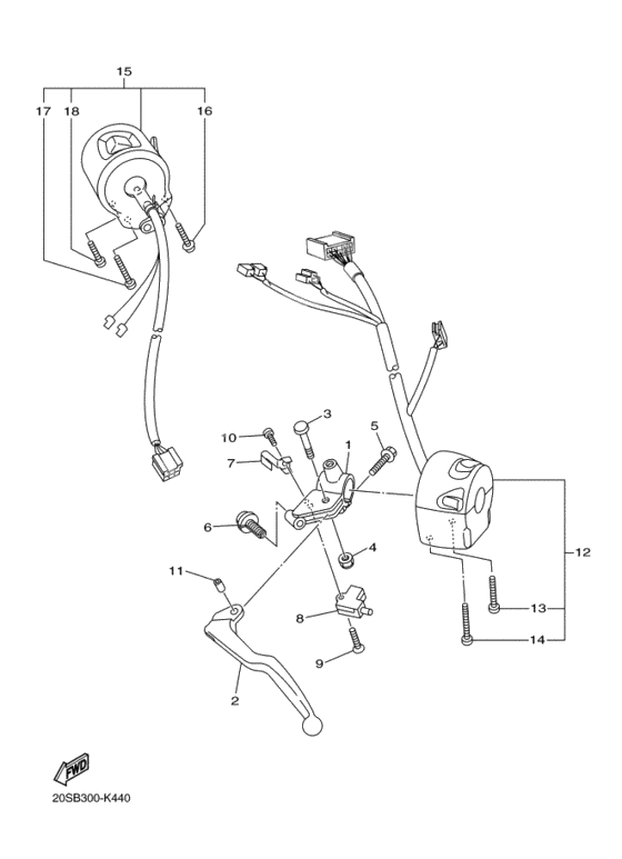 Interruptor manillar&palanc