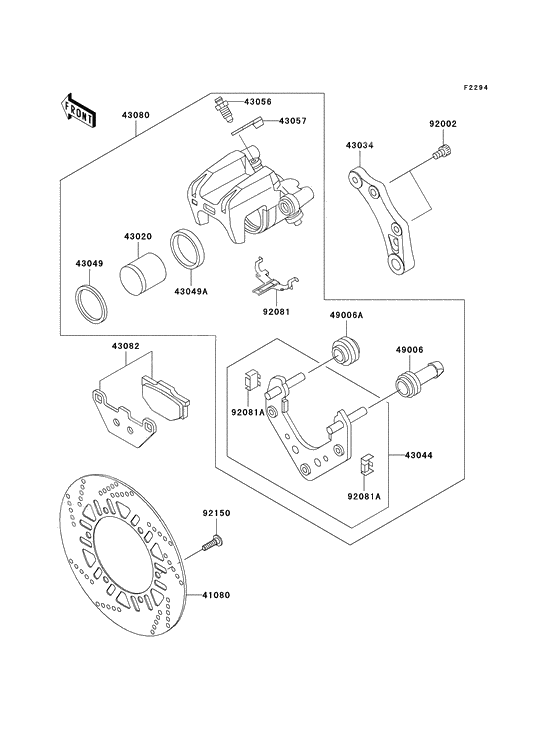 Front brake caliper