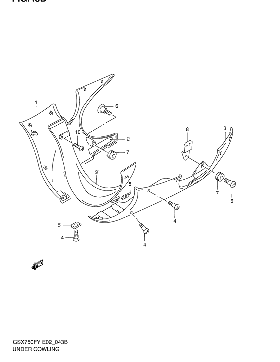 Under cowling              

                  Model k2/k3