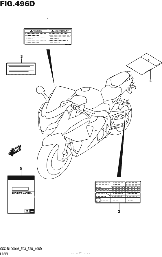 Информационные наклейки (Gsx-R1000Al6 E28)