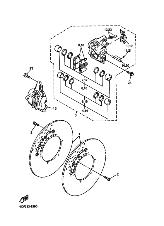 Front brake caliper