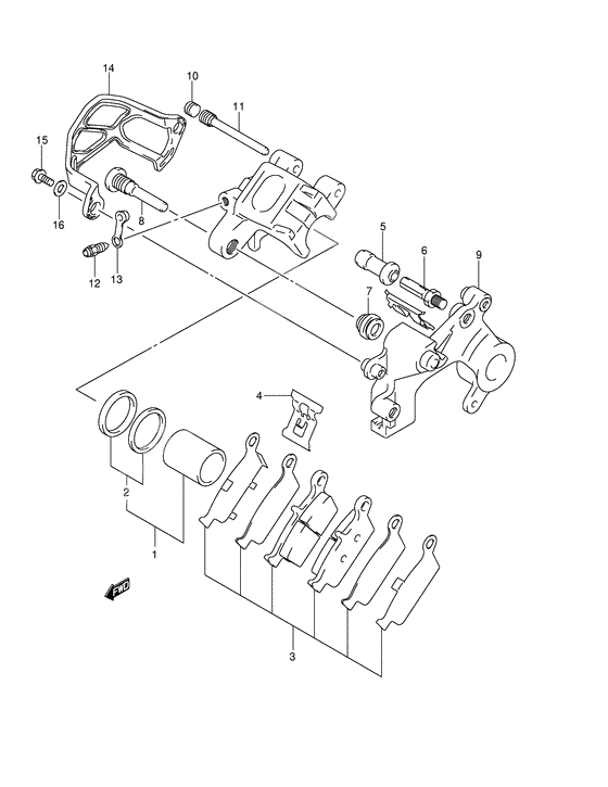 Rear caliper