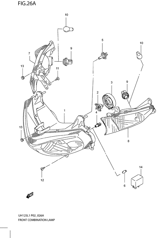 Front combination lamp              

                  Model executive p19 and racing p19