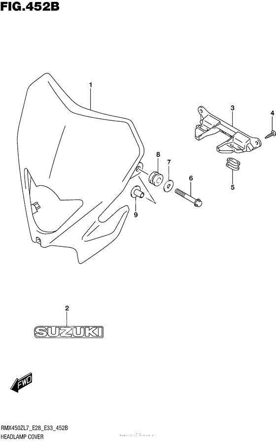 Накладка фары (Rmx450Zl7 E33)