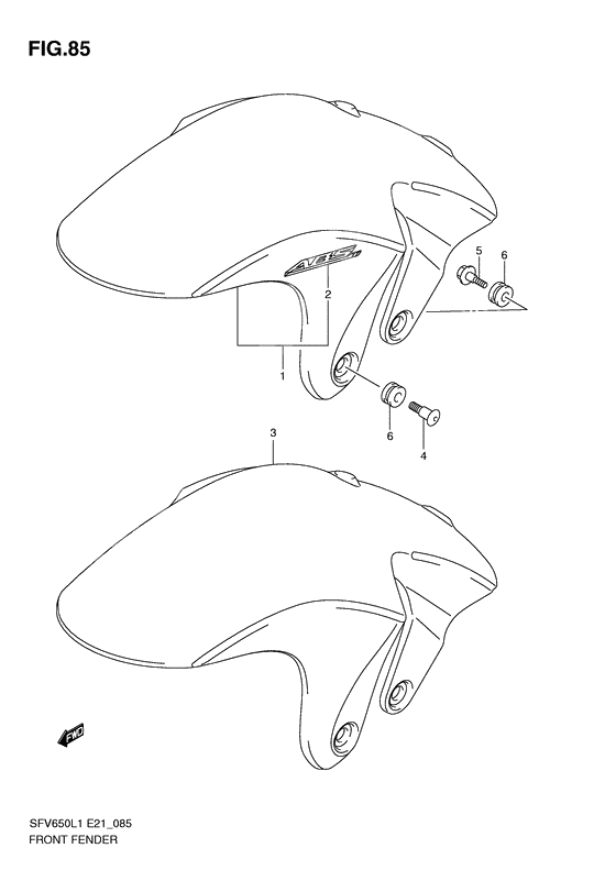 Front fender              

                  Sfv650al1 e21