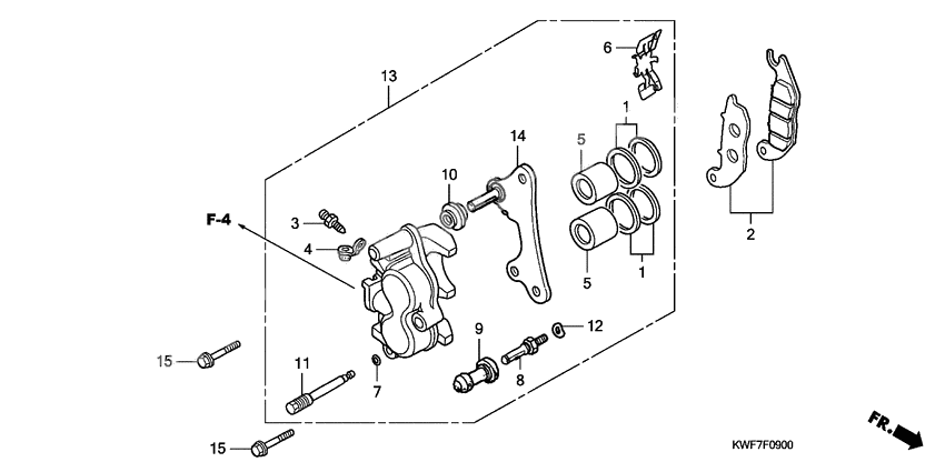 Front brake caliper