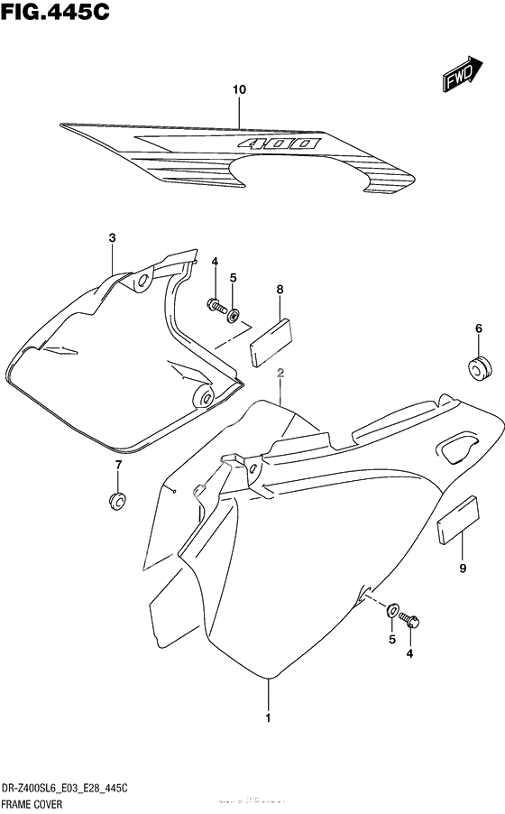 Боковые панели (Dr-Z400Sl6 E33)