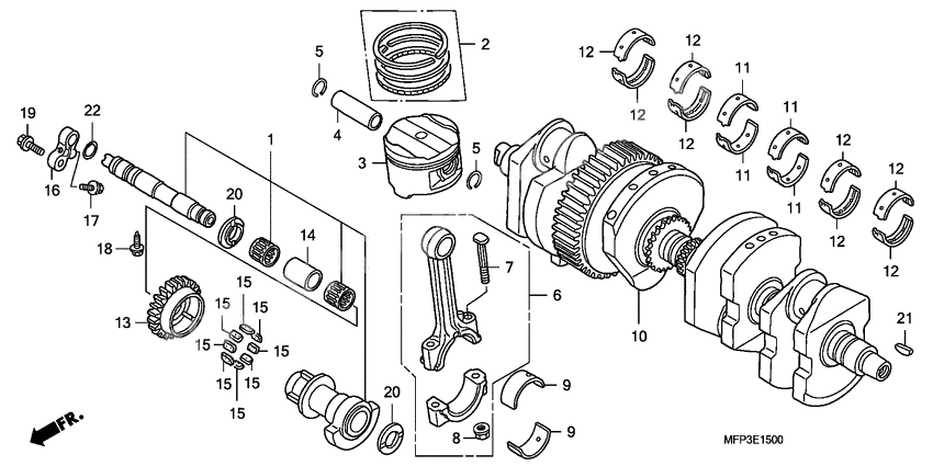 Crankshaft/piston