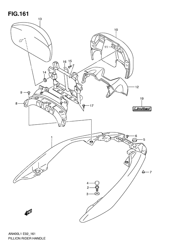 Pillion rider handle              

                  An400zal1 e19