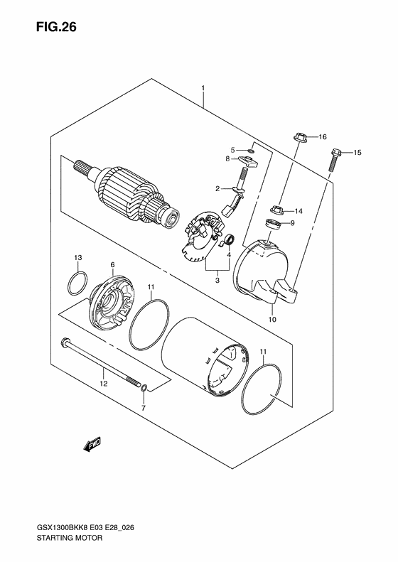 Starting motor