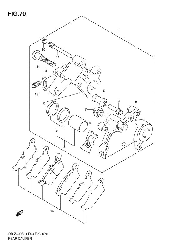 Rear caliper