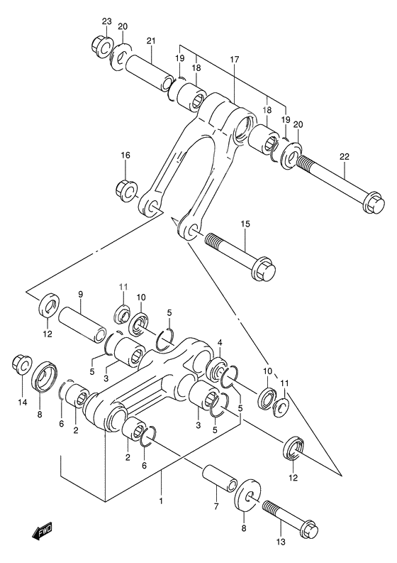 Rear cushion lever