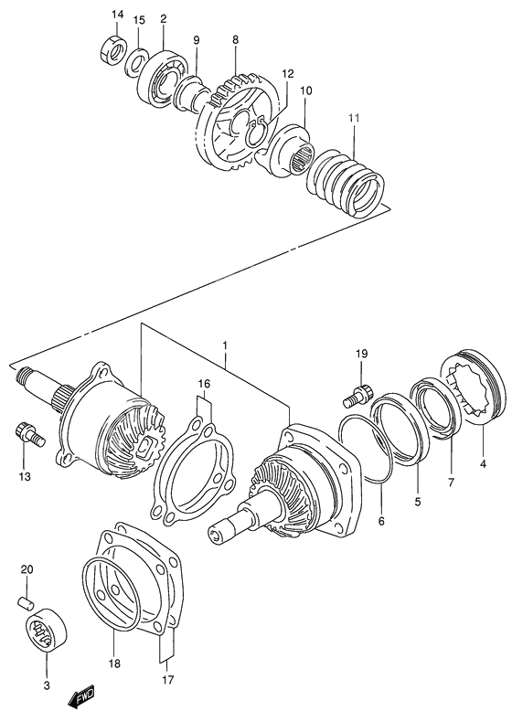 Secondary drive gear