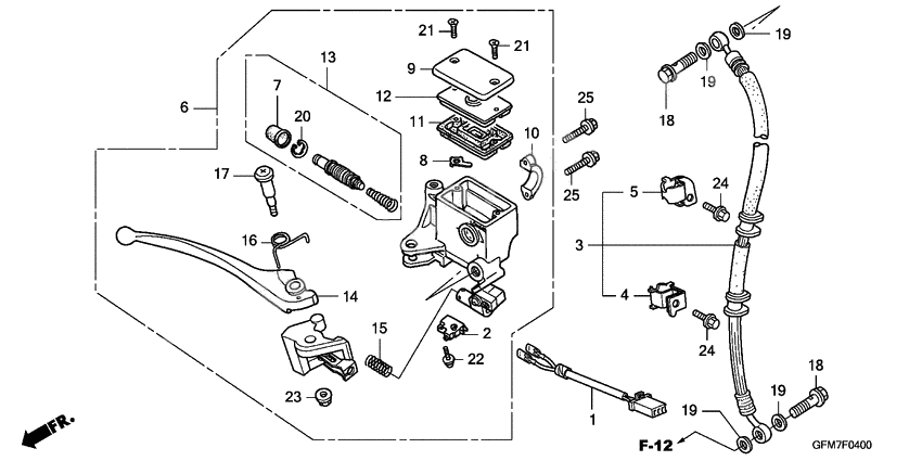 Fr. brake master cylinder
