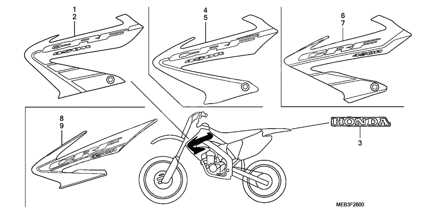 Label read the manual              

                  CRF450R2,3,4,5