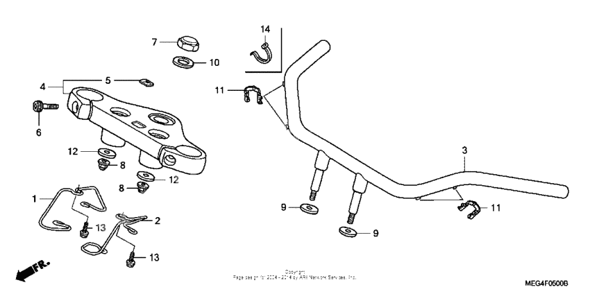 Handlebar + top bridge