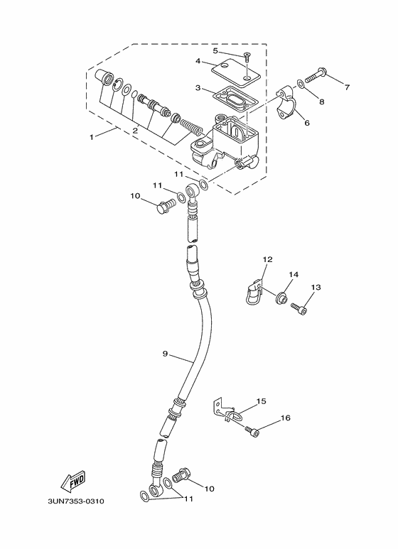 Front master cylinder