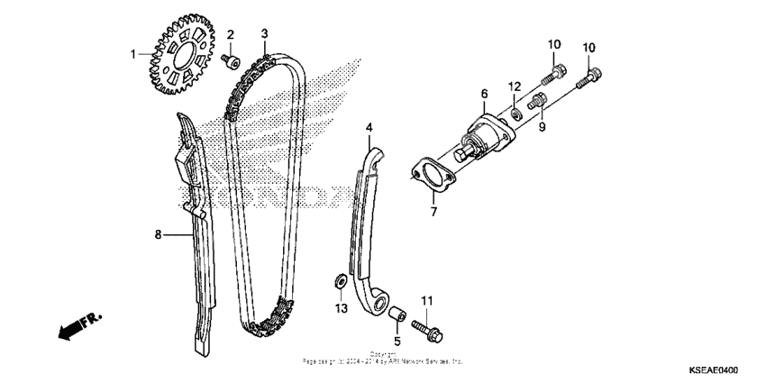 Cam chain + tensioner