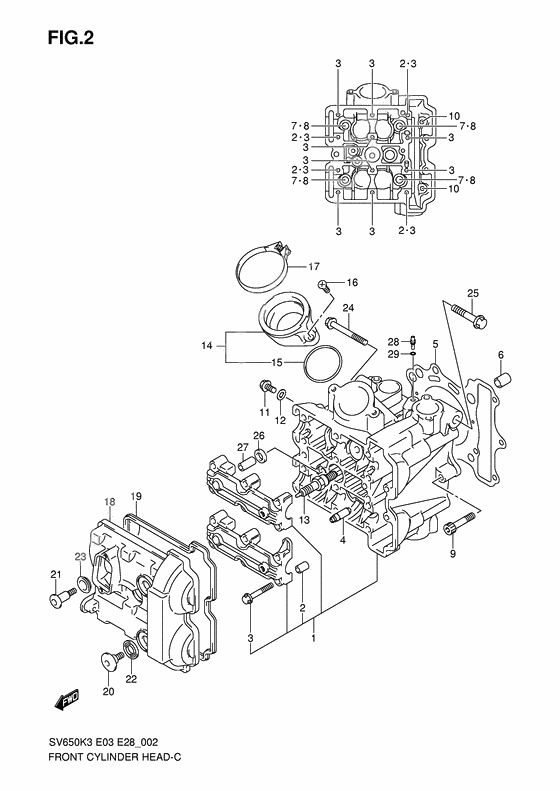 Front cylinder head              

                  Model k3/k4/k5/k6