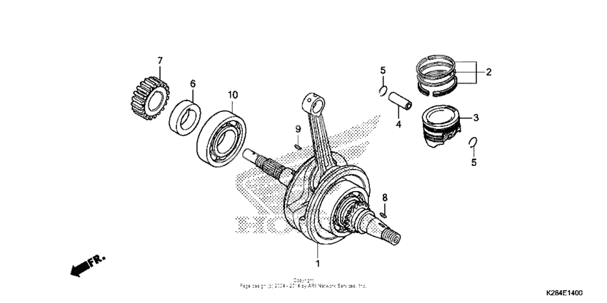 Crankshaft + piston