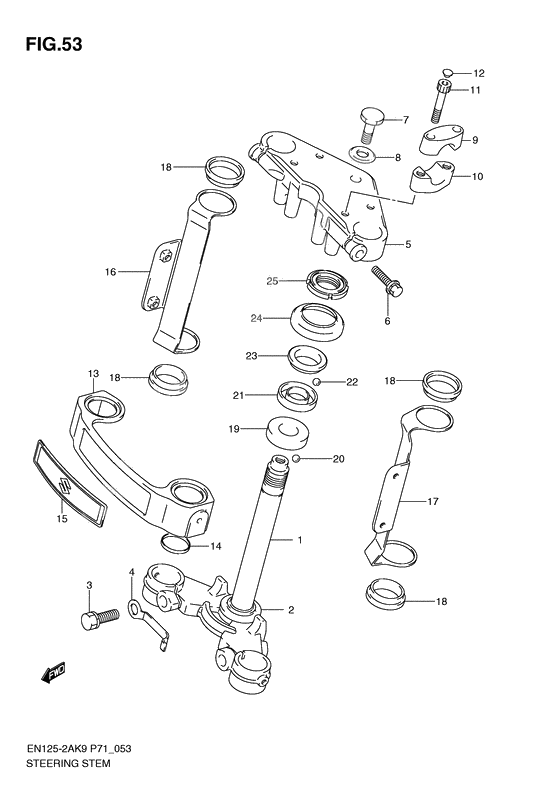 Steering stem              

                  En125-2ak9