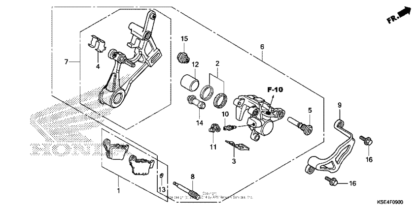 Rear brake caliper