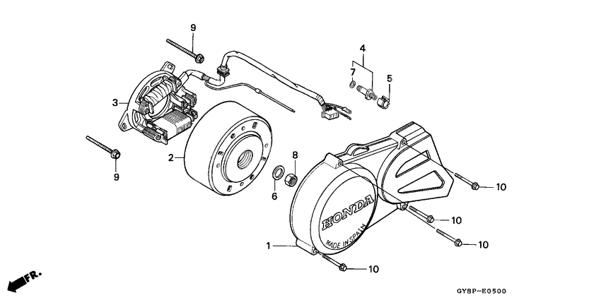 Left crankcase cover generator