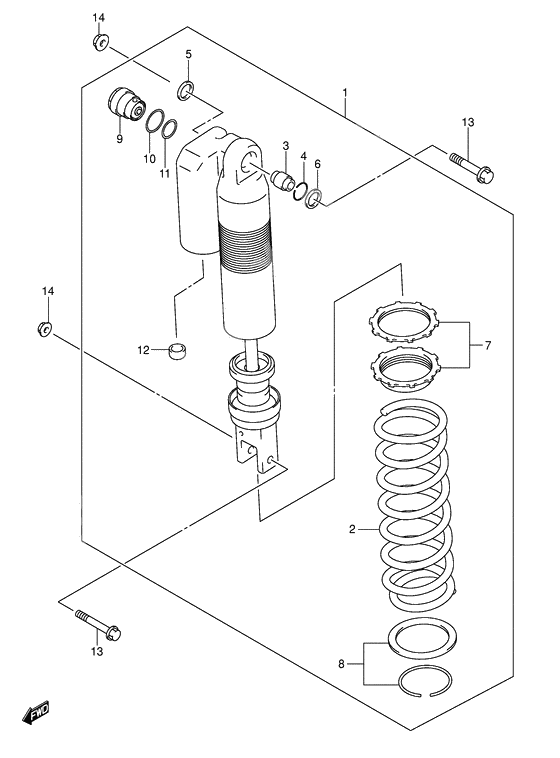 Rear shock absorber