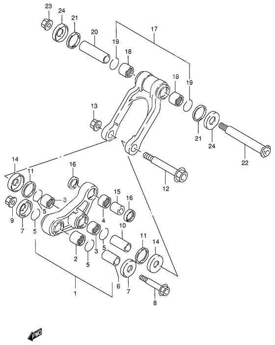 Rear cushion lever              

                  Model t/v